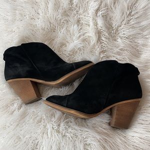 Susina Black Suede Booties - Size 9.5